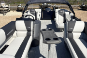 2026 Bennington 22 SSR Tritoon Pontoon Midnight Blue and Blackout